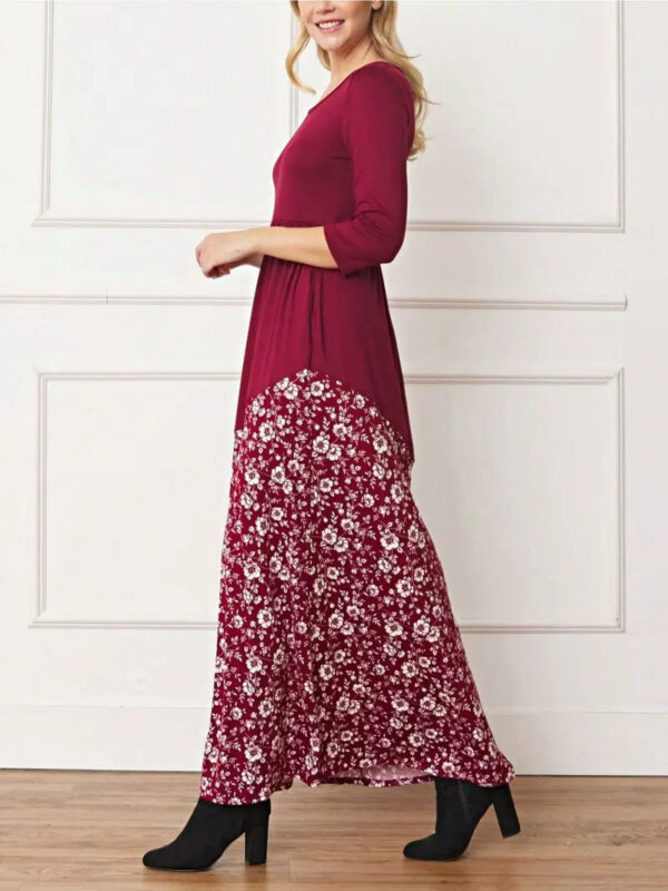 Elegant Floral Maxi Dress - Image 3