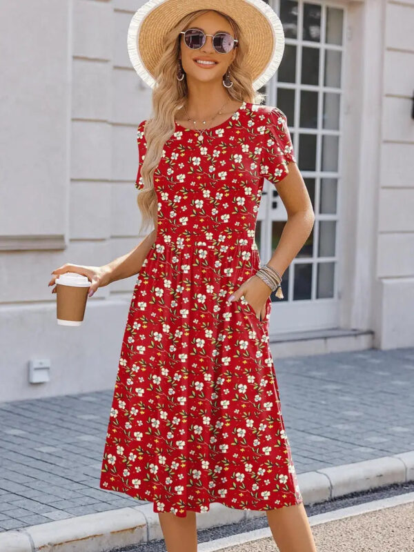 Floral Print Midi Dress For Women