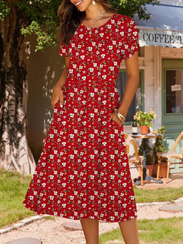 Floral Print Midi Dress For Women - Image 2