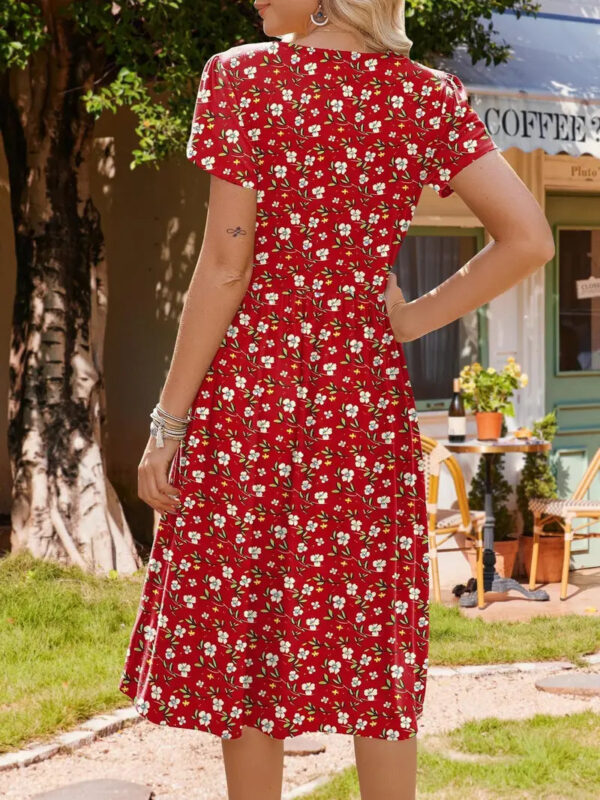 Floral Print Midi Dress For Women - Image 3