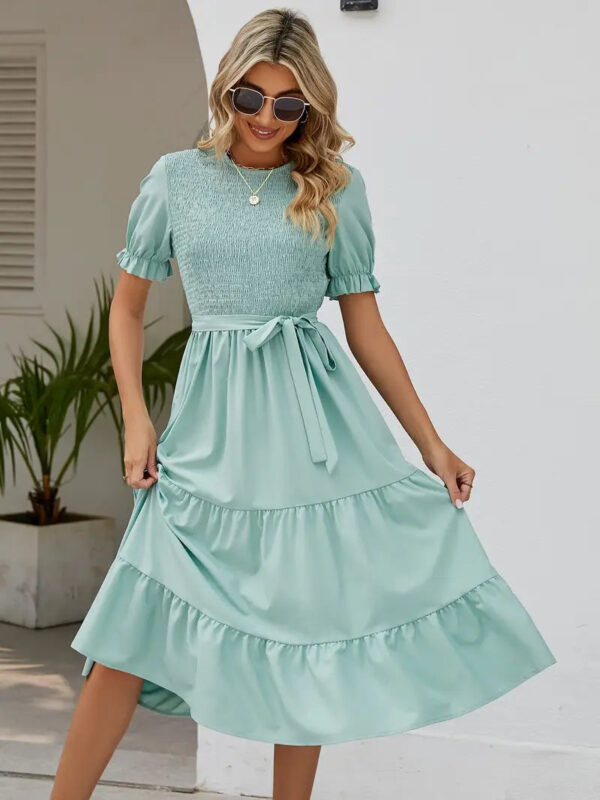 Women’s Casual Tiered Maxi Dress - Image 2