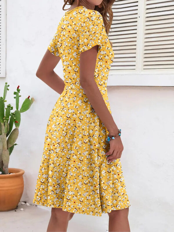 Women’s Short-Sleeve Floral Sundress - Image 2