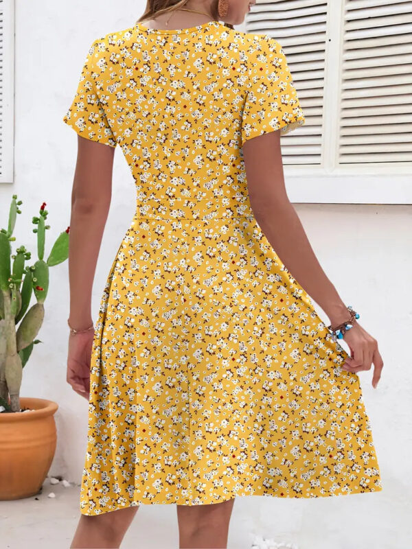 Women’s Short-Sleeve Floral Sundress - Image 3