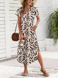 Women's Short-Sleeve Summer Casual Dress